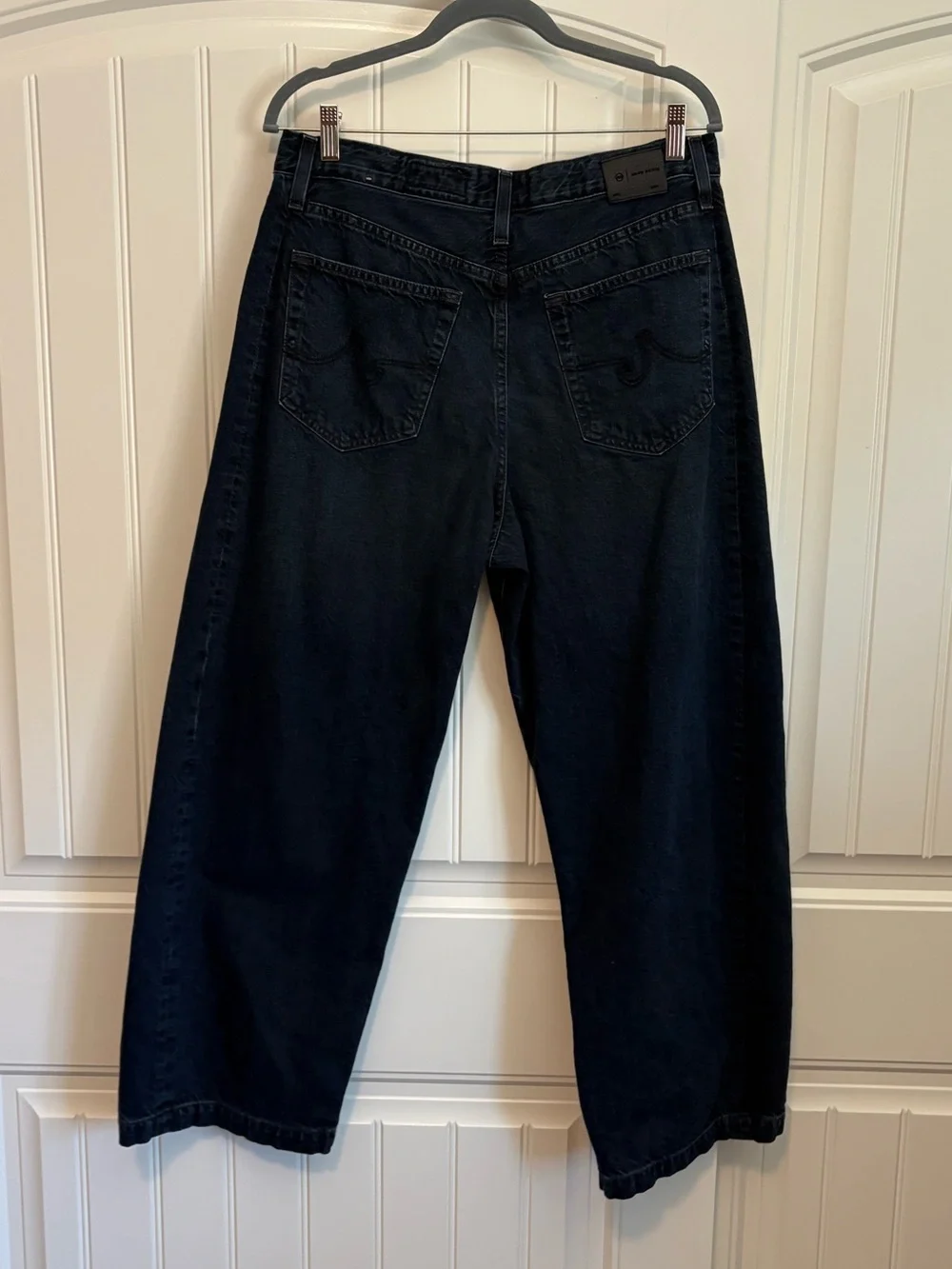 AG Hattie High Rise Barrel Leg Jeans dark wash size 31